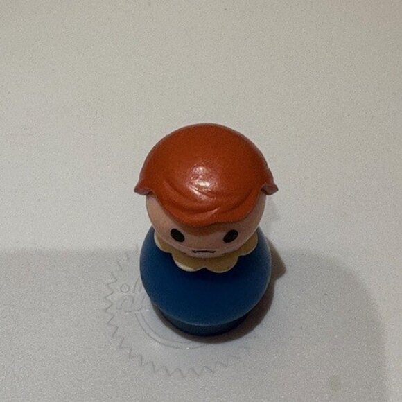 Vintage Fisher Price Little People Blue Dress Girl Brown Hair 1970s - Picture 6 of 7